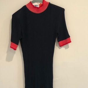Navy ribbed dress